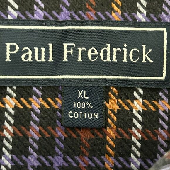 Paul Fredrick Medium Weight Button Shirt Men's XL Multicolor Long Sleeve Cotton - Picture 4 of 7